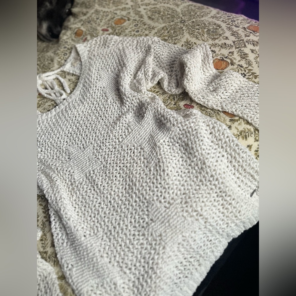 vintage hollister crochet sweater